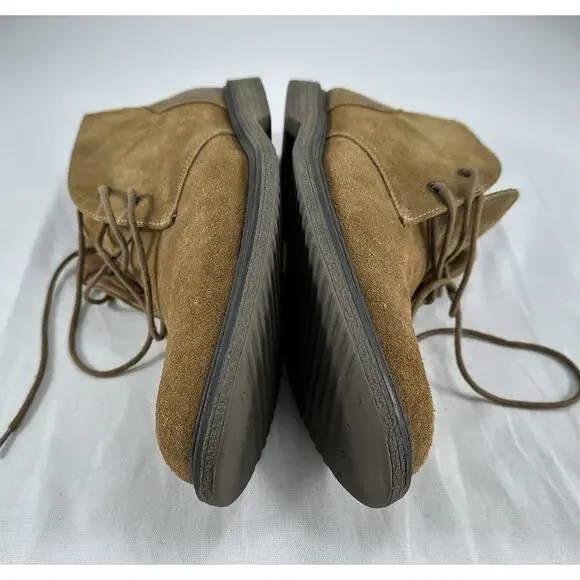 Bass Shoes Mens 10M Brown Radley Suede Chukka Desert Boots USA Versatile Manly - Picture 8 of 13